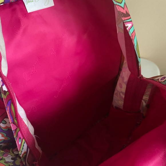 Vera Bradley Lighten Up Large Backpack Pink Swirls Pattern 15”x 11” Paisley Pink - Picture 10 of 10